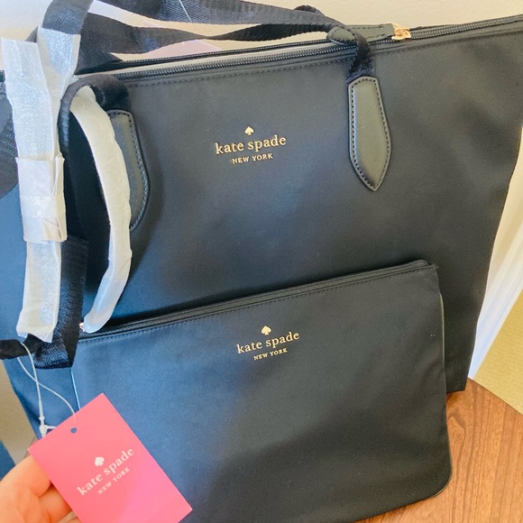 HP 🎉NWT KATE SPADE BLACK MEL PACKABLE TOTE BAG - Picture 3 of 13
